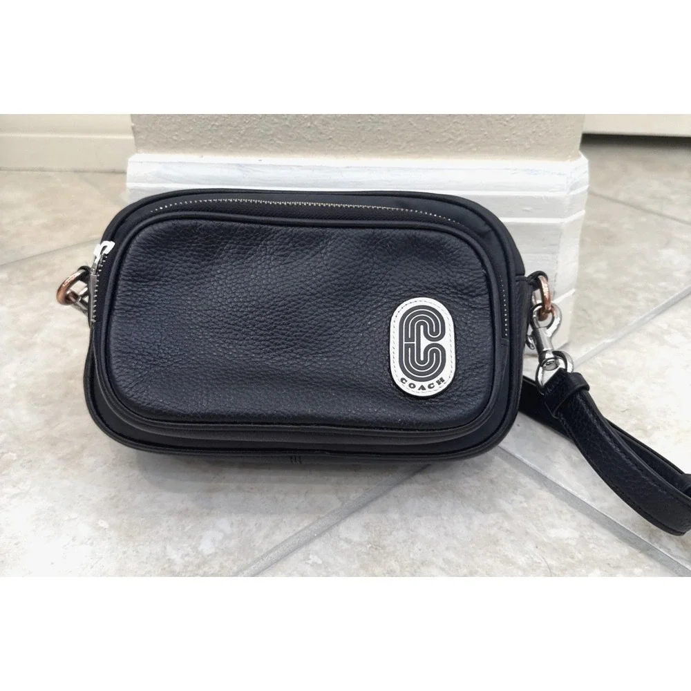 Coach Court Crossbody Camera Bag Nylon & Refined‎ Pebbled Leather C5050 Purse